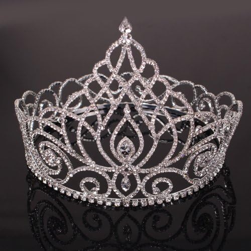 New Arrived Luxurious Austria Rhinestone Crystal Tiara Glittering 6.45 inch Tiara Crown Drag Queen Prom