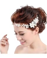 New Lovely Metallic Sweet Lady Hollow Rose Flower Elastic Hair Band Fashion Headband - Gold (Gloden Flower)