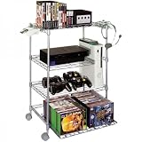 Gamekeeper 4 Tier Wire Gaming Tower - Silver Steel Wire