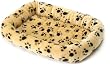 General Cage Fleece Dog Bed with Bumper, 31" x 21", Paw Print