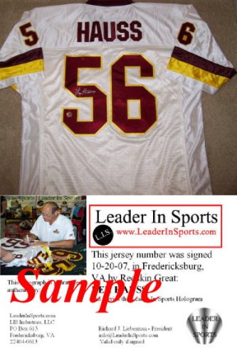 Len Hauss Autographed Jersey - Washington Redskins