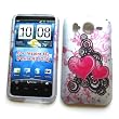 HTC Inspire 4G (AT&T) / Desire HD Rubberized Snap On Protector Hard Case "Sweethearts" Design