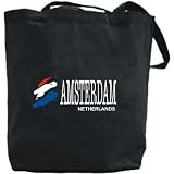 Canvas Tote Bag Black  Brush Willemstad  Netherlands Antilles Capital