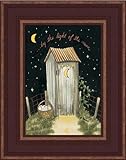 Moon Outhouse-Bathroom-Country Rustic-Framed Art Print
