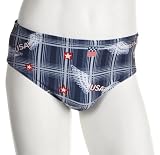 Speedo Men's Americana Flipturns USA Plaid Water Polo Swimsuit