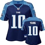 Vince Young Reebok Navy Replica Tennessee Titans Women's Jersey