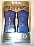 2 Samsonite High Visiblity Blue - Extra Stong Security Luggage Tags
