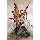 Amy Brown (Little Red Mischief Fairy) Art Poster Print - 24 X 36