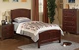 IMAGE OF Wooden Twin Bed in Walnut Finish #PD F91207