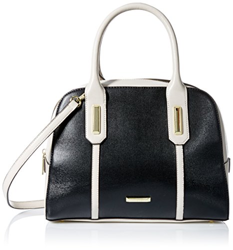 Anne Klein Show Off Satchel Bag, Black/White, One Size