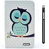 CowCool&reg; Galaxy Tab 3 Case, Samsung Galaxy Tab 3 8.0 Case, Qute Owl PU Leather Colorful Hand Stitching Wallet Leather Wallet Stand Kickstand Case for Samsung Tab 3 T310 (Style1)