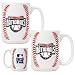 Washington Nationals MLB 2pc Ceramic Gameball Mug Set - Primary Logo by Great American Products