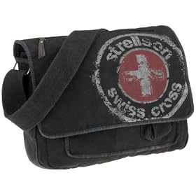 Strellson Logo Line Canvas X-bag medium H 02/81/03011, Herren Umhängetasche, 39x32x12 cm