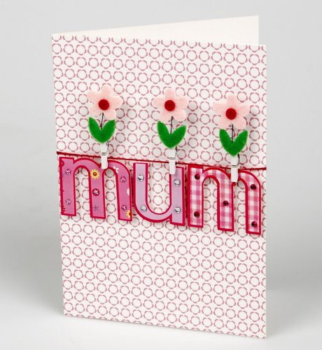 Mum Pegs Handcrafted Mother's Day Card