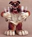 English Bulldog Character Shot Glass Holder Set