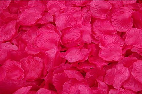 123zero Artificial Silk Rose Flower Petals (¨2000 Pcs) for Party and Weeding Bridal Decoration (Rose red)