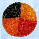 Flying Fish Roe Sampler 16 oz - Tobiko Caviar Red, Orange, Black & Golden - 4 oz each Sushi Grade