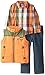 Boys Rock Little Boys' 3 Pc Puffy Vest Set Color Block Plaid