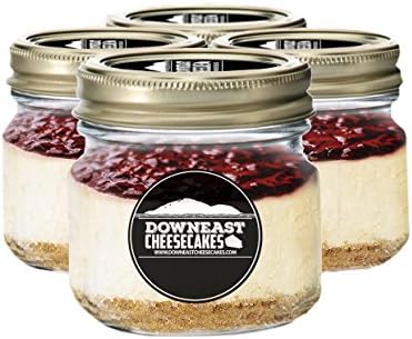 4 Pack Of Raspberry Cheesecake In A Jar - Handmade in Maine Dessert Jars