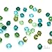 50 pcs Swarovski 5328 / 5301 4mm Crystal Xilion Bicone Beads GREEN & TEAL Colors Mix **FREE Shipping from Mychobos (Crystal-Wholesale)**