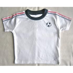 George football logo White short sleeve T-shirt for 9 - 12 months baby boy
