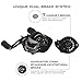 KastKing Stealth Baitcasting Reel - All Carbon Baitcaster Fishing Reel - 6oz Super Light Weight - 16.5 Lb Carbon Fiber Drag, 11 + 1 BB, Dual Brake System - Faster, Stronger, Lighter