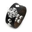 Mens Black Leather Cross Bracelet Mens Black Leather Cross Bracelet