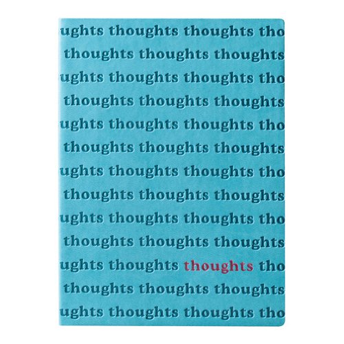Eccolo Essential Collection Fau by Leather Journal Thoughts All Over Print Light Blue Lined,  5 by 7-Inch