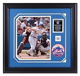 Carlos Beltran New York Mets Framed 11x14 Photograph with Game Used Jersey Piece - Framed MLB Photos, Plaques, and Collages