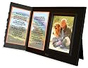 Beyond the Rainbow Poem Pet Memorial Keepsake Picture Frame and Pet Loss Sympathy Gift, Black with Foil Accent
