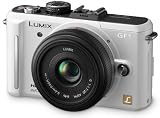Panasonic Lumix DMC-GF1KEG-W Systemkamera (12 Megapixel, 7,6 cm Display, HD-Video, LiveView, Bildstabilisator) inkl. 14-45 mm Objektiv perlmutt-wei�