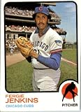 1973 Topps # 180 Fergie Jenkins Chicago Cubs Baseball Card - In a protective screwdown case!