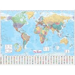 Collins World Wall Paper Map (Wall Map)