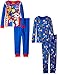 Nickelodeon Boys' Little Paw Patrol 4-Piece Cotton Pajama Set, Marshall Blue, 4