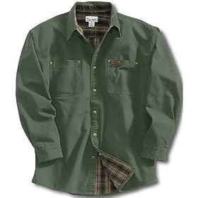 Carhartt Flannel-Lined Canvas Shirt Jacket - Moss, 2X-Large by Carhartt