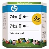 HP 74XL Black Inkjet Print Cartridges - 2 pk.