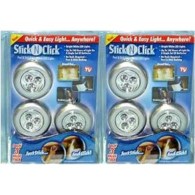 Stick And Click Led Push Lights (6 Pk) 