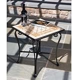 IMAGE OF Alfresco Home Manchego 20 Inch Mosaic Square Side Table