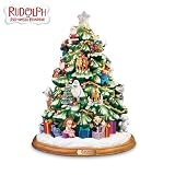 Rudolph The Red-Nosed Reindeer Illuminated Tabletop Christmas Tree by The Bradford Exchange