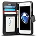 iPhone 7 Case, J&D [Wallet Stand] [Slim Fit] Heavy Duty Protective Shock Resistant Flip Cover Wallet Case for Apple iPhone 7 - Black