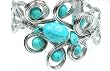 Improving Lifestyles Fashion Cuff open wire design with Turq. color beads Adjustable