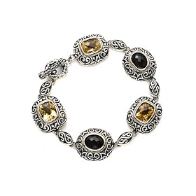 14.30 cttw Citrine and Smoky Quartz Sterling Silver Bracelet by Effy... by Finejewelers