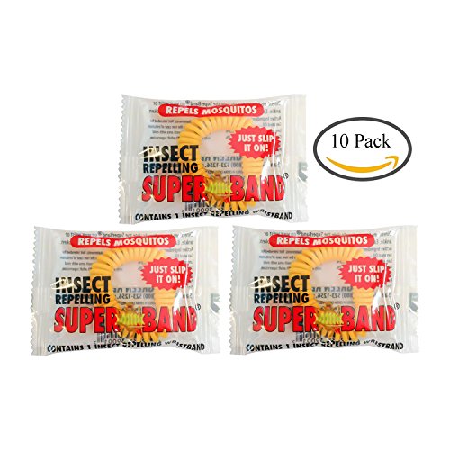 SUPERBAND 10 Pack All Natural Mosquito Repellent Bracelets