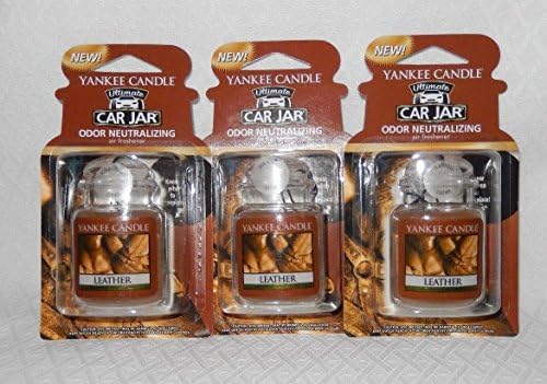 YANKEE CANDLE COMPANY 1220883 Leather Ultimate Car Freshener (pack of 3)