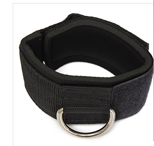 BIZ4U D-ring Ankle Anchor Strap Belt Multi Gym Cable Attachment Thigh Leg Pulley Strap Lifting Fitness Exercise Training Equipment