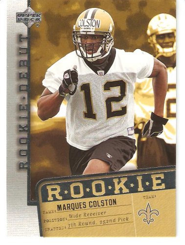 2006 Upper Deck Rookie Debut # 162 Marques Colston RC - New Orleans Saints - NFL Football Rookie Card