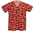 VT Logo Virginia Tech Hokies Scrubs Top Shirt-Size LG- 100% Natural Cotton - NOT a CHEAP BLEND - For HIM or HER- GIFT Ideas for Man Men Woman Women Ladies Nurses MOM Mother or DAD Father