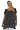 Black Frill Front Polka Dot Chiffon Top - Size 16