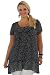 Black Frill Front Polka Dot Chiffon Top