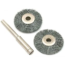 2 Steel Wire Wheel Brushes Gunsmith Rotary Tools 7/8"